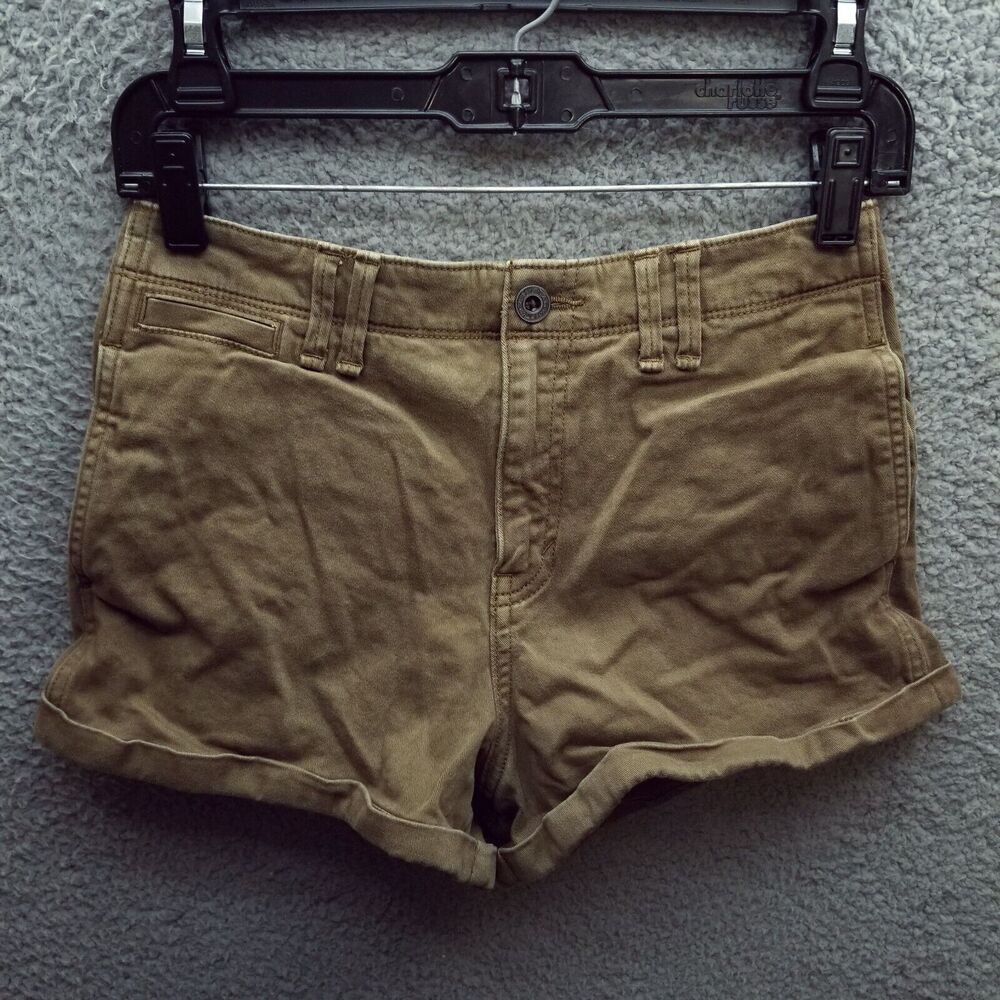 Abercrombie & Fitch 0 High Rise Brown Hot Pants Shorts 27.5" 2.25" 11.25"